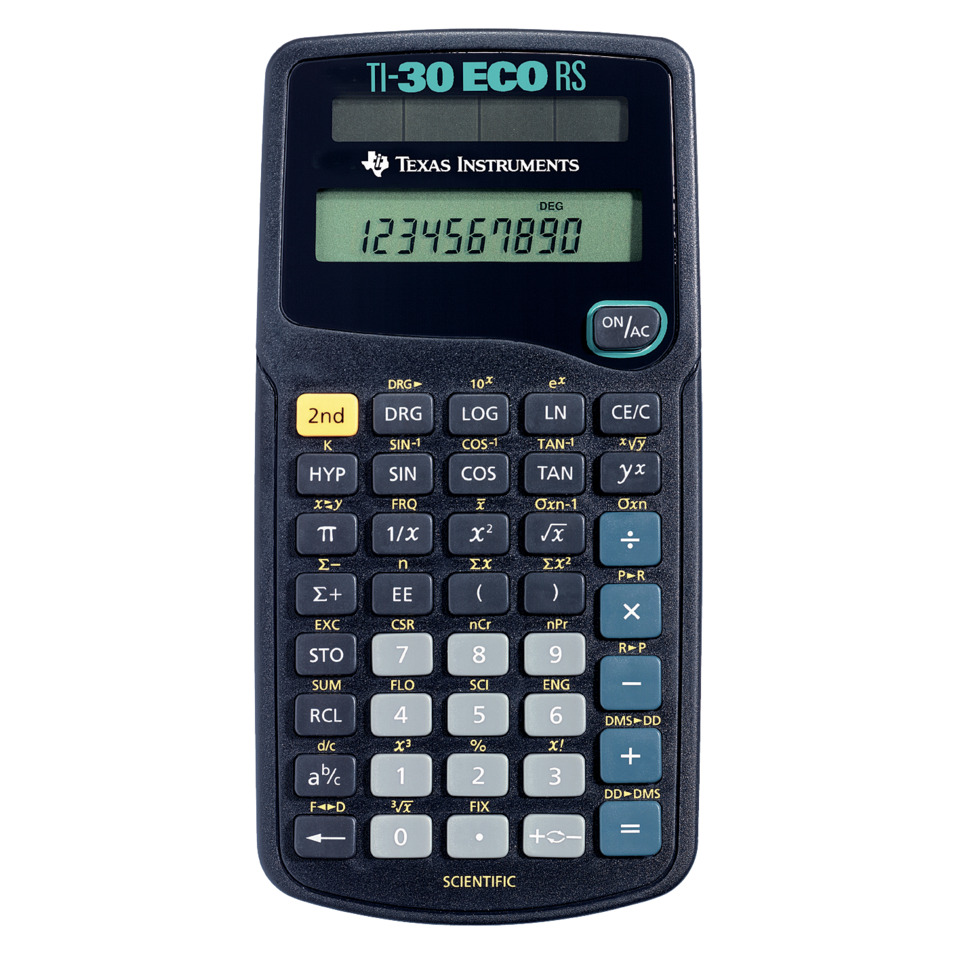 Taschenrechner, TI-30 ECO RS, wissenschaftlich, Schwarz, Kein Brand