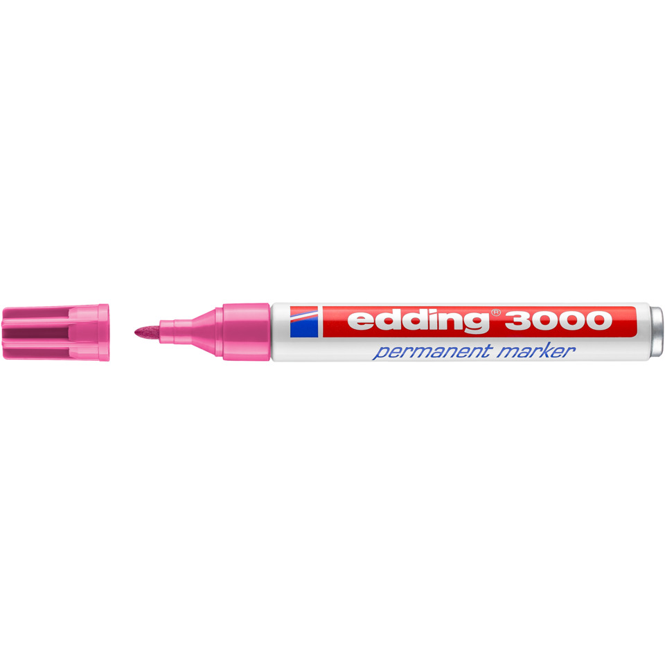 Permanentmarker, Marker, Rosa Marker, Filzstift, Edding 3000