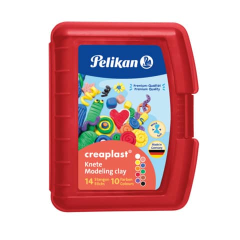 Kinderknete Creaplast, 10 Stück, rot PELIKAN 300007930