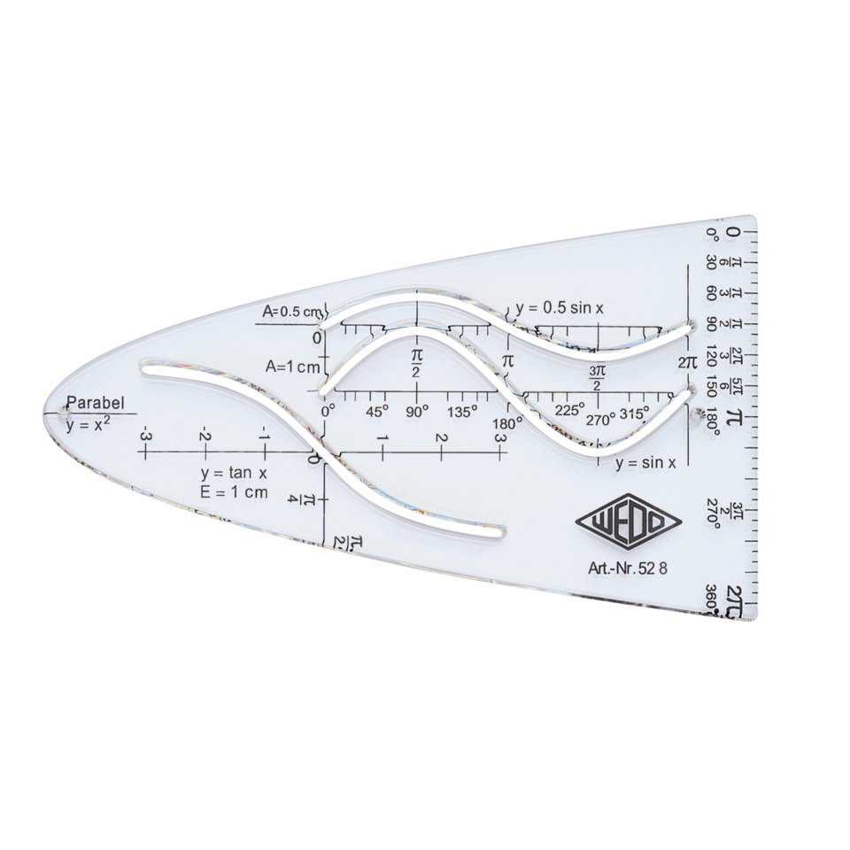 Lineal, Schablone, Winkelmesser, Kurvenschablone, Transparente Form