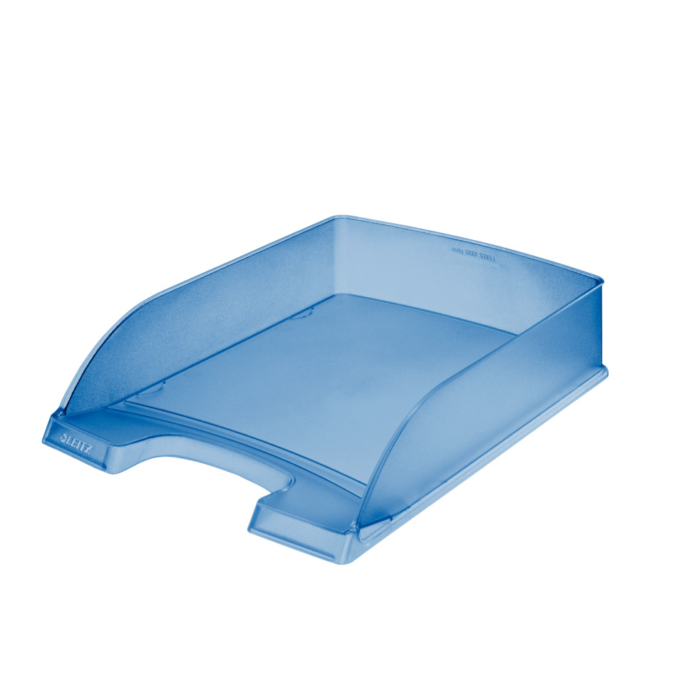 Schreibtisch-Organizer, Aktenablage, Ordnerhalter, Transparente Blaue Ablage, Ablagefach