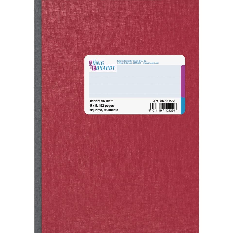 Notizbuch, Kartonage, Vorne rot, Heft, Einband?