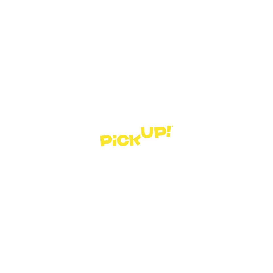 Pick Up, Logo, Gelb, Text, Branding