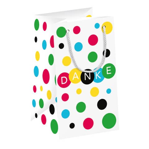 Geschenktragetasche Danke Punke, 18 x 10,5 x 10,5 cm, bunt ZÖWIE 70010 10721