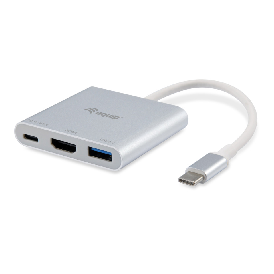 USB-C Hub, HDMI, USB 3.0, Aluminium, Adapter