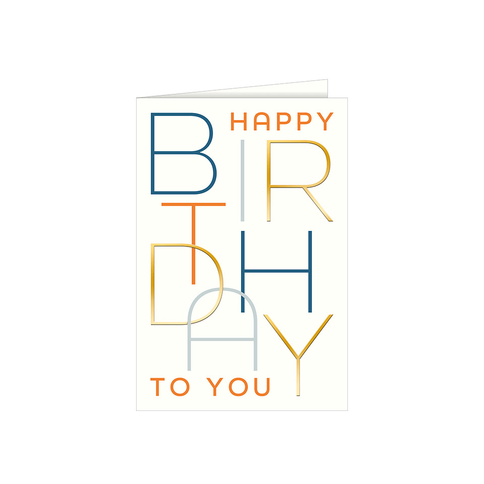 Grußkarte, Geburtstag, Karte, Design, Happy Birthday