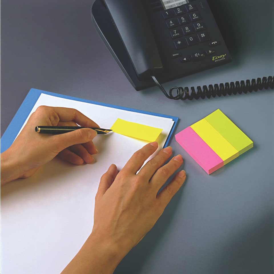 Notizblock, Schreibtisch, Post-it, Stift, Telefon