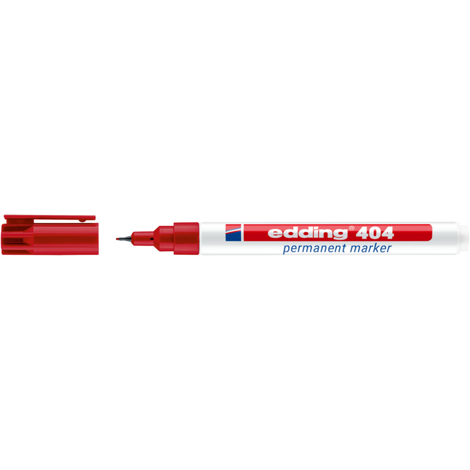 Permanentmarker, Marker, Rotmarker, Edding 404, Feiner Strich