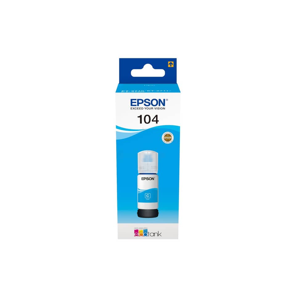 Tintenpatrone, Epson 104, Pigmenttinte, Cyan, Tintenpatrone Fassung