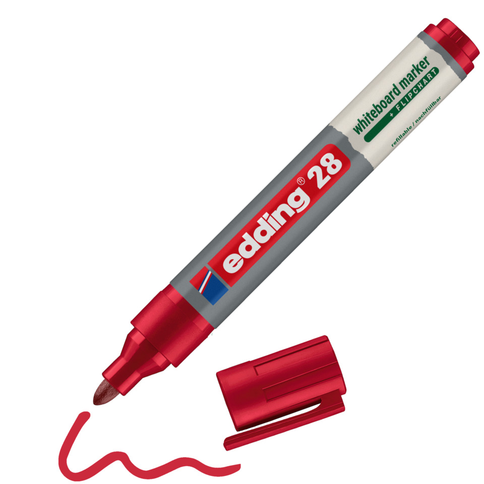 Korrekturmarker, Fläche Marker, Whiteboard Marker, Rot, Nachdruckspitze