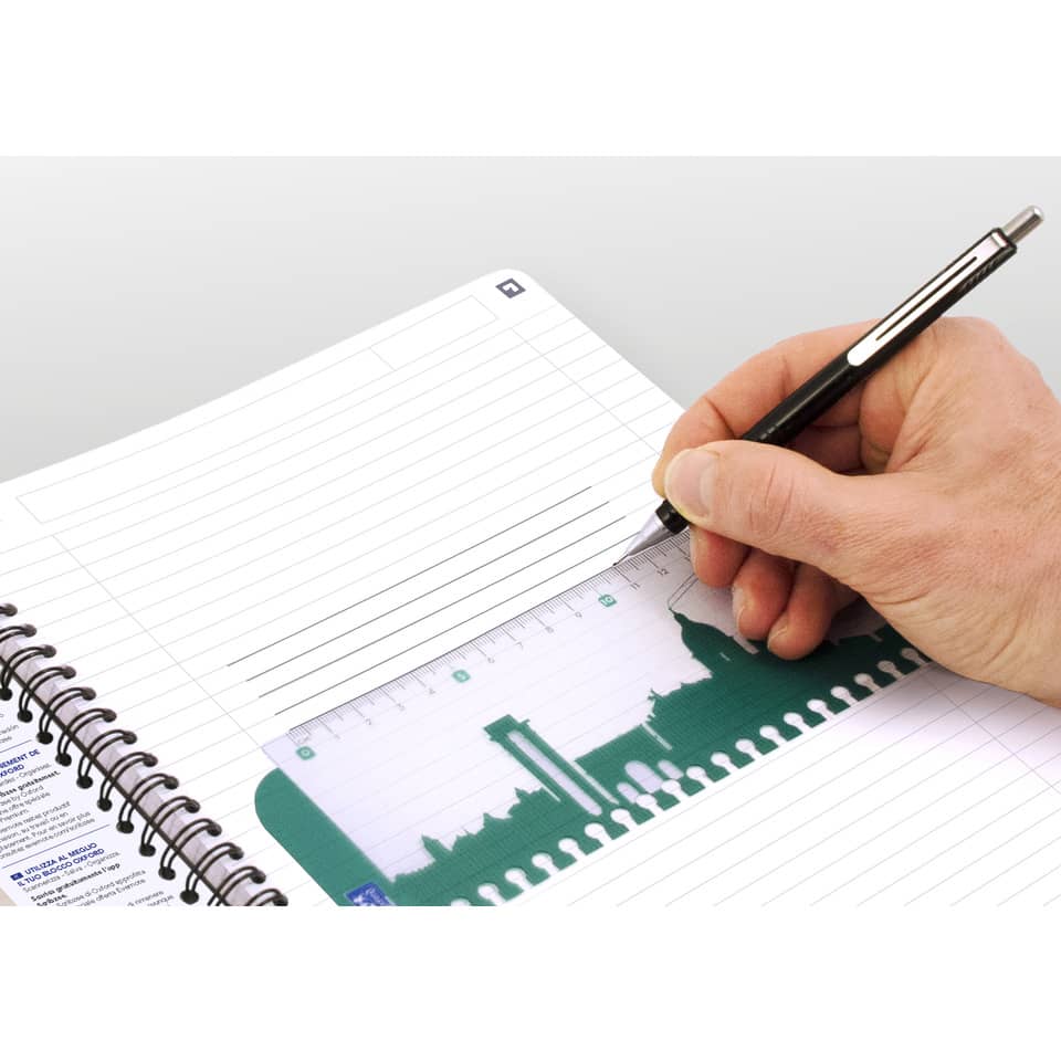 Notizbuch, Lineares_Kalibrieren, Spiralblock, Lineal, Bleistift