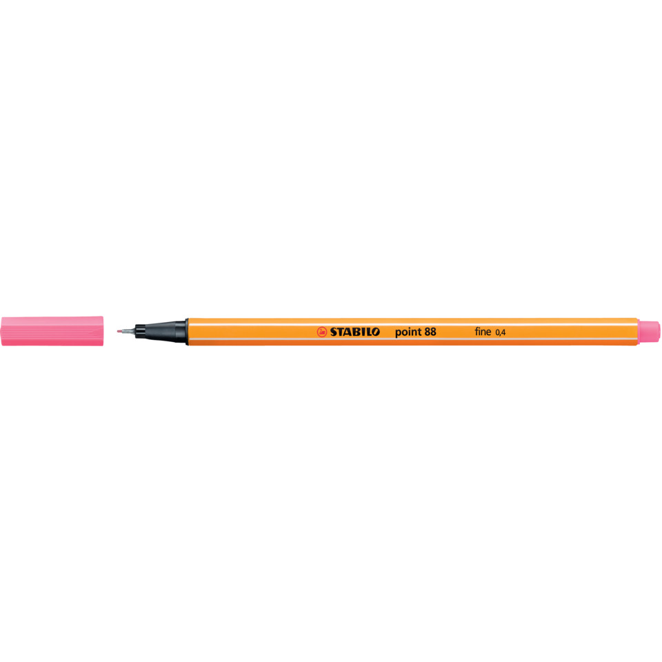 Marker, Stabilo, Fineliner, orange, pink cap