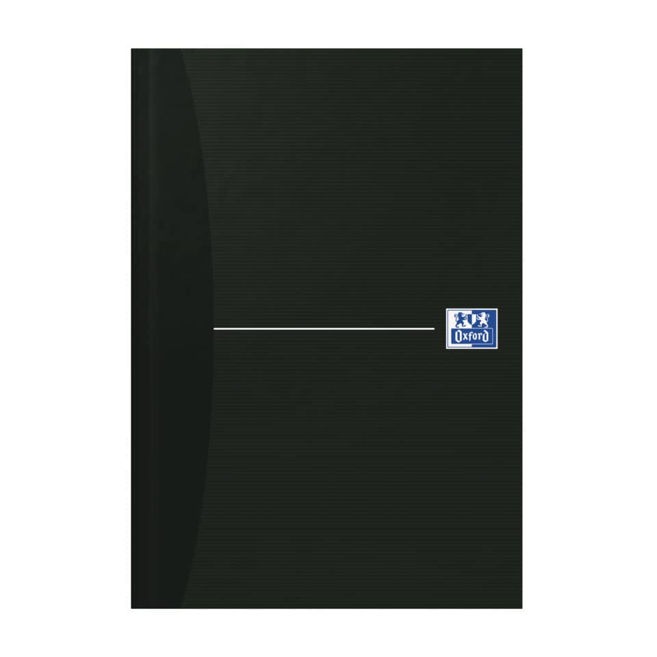 Notizbuch, Oxford, Schwarz, Kartonhülle, Lineare Verzierungen