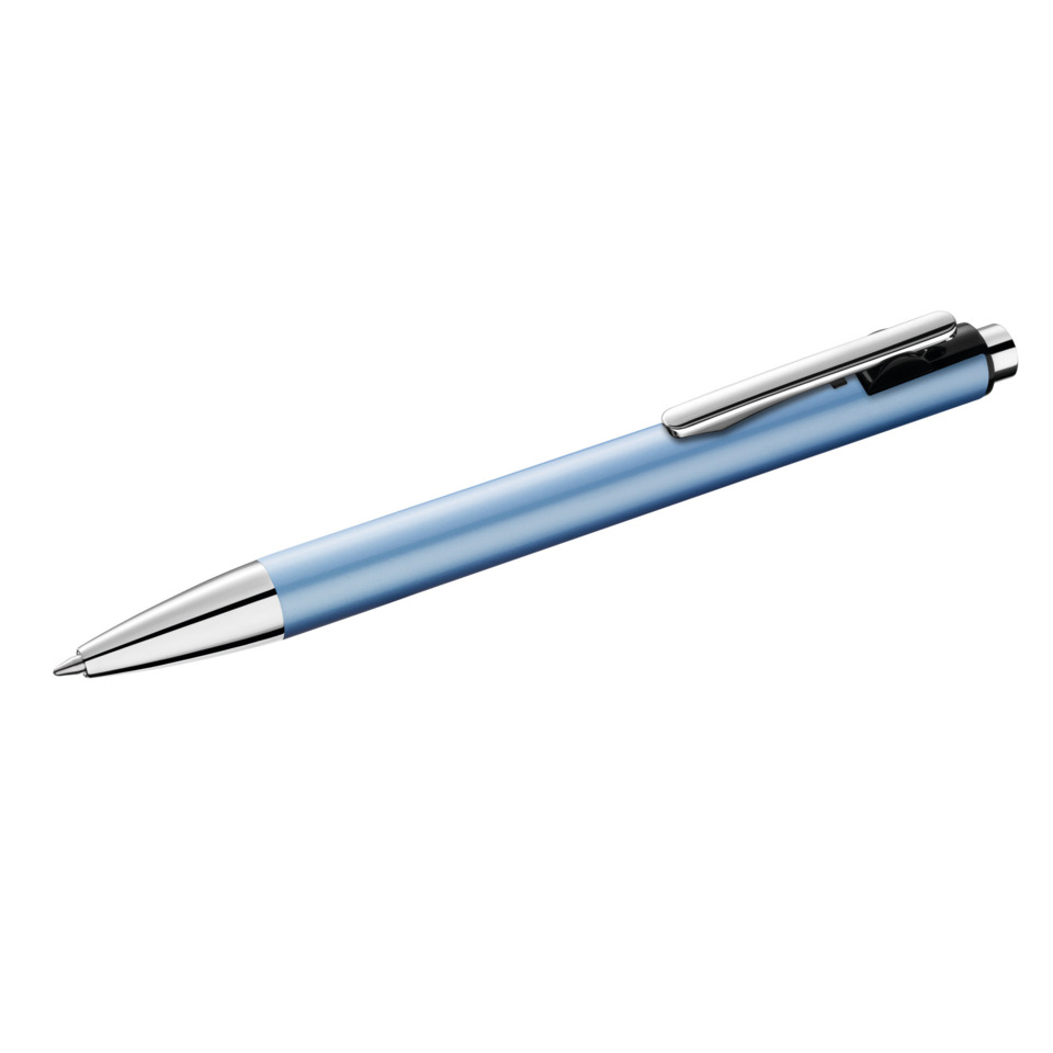 Kugelschreiber, Kugelschreiber mit Clip, Metallkappe, Blau, Schreibgerät, Kugelschreiber, Metallspitze, Blau, Clip, Gummigriff