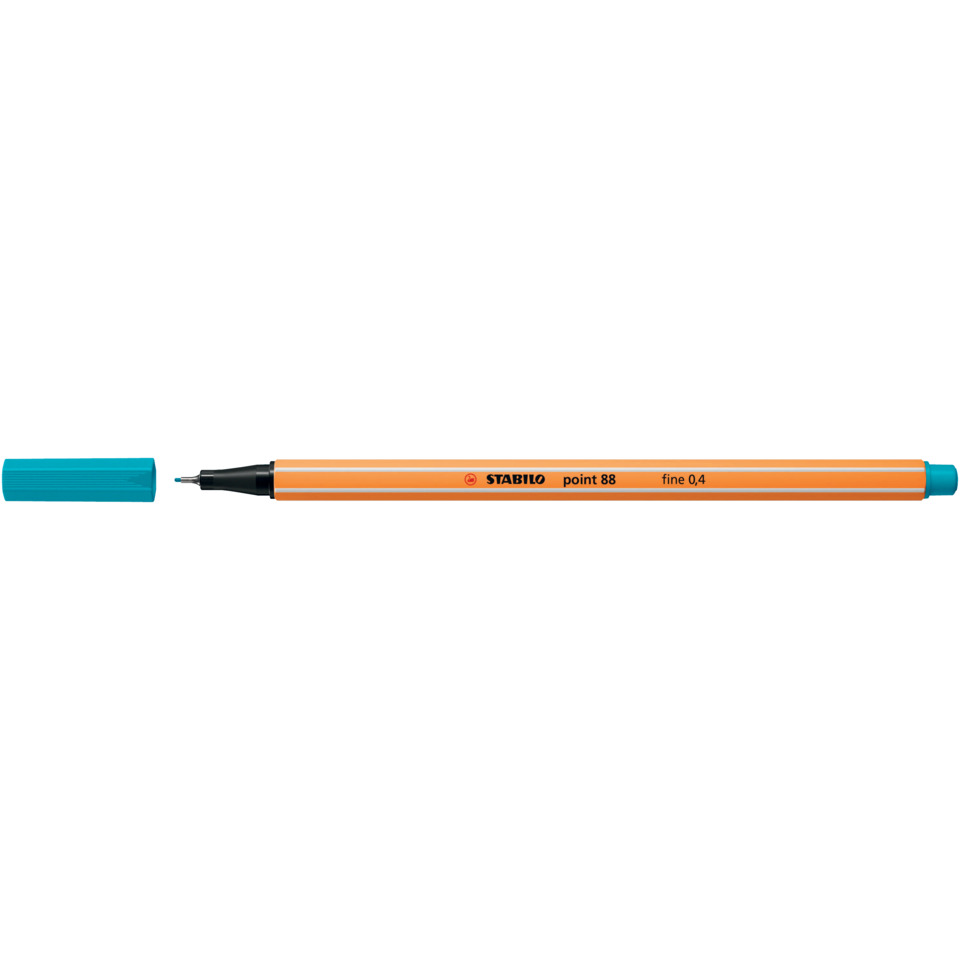  marker, fineliner, orange, point 88, metal tip