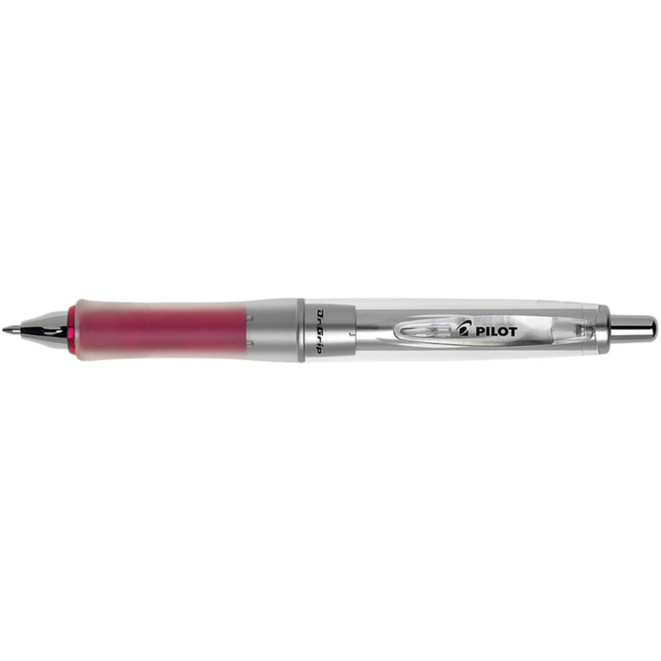 Kugelschreiber, Tintenroller, Gummi-Griff, Transparente Kappe, Metallic Silber