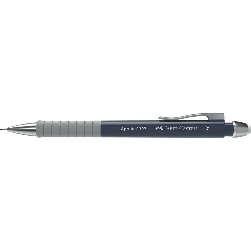 Mechanischer Stift, Graphitstift, Bleistift, blauer Körper, Clip am Deckel
