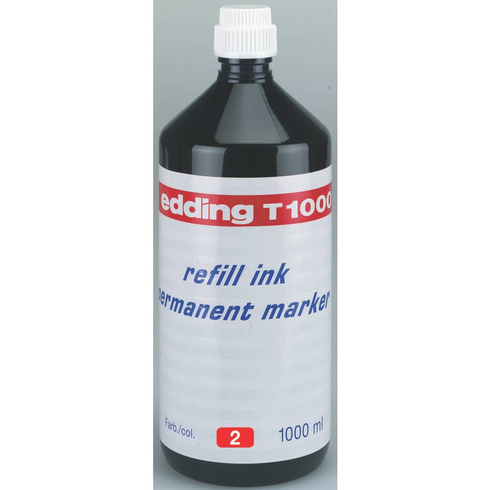 Nachfülltinte Permanentmarker, 1000ml, rot EDDING 4-T1000002