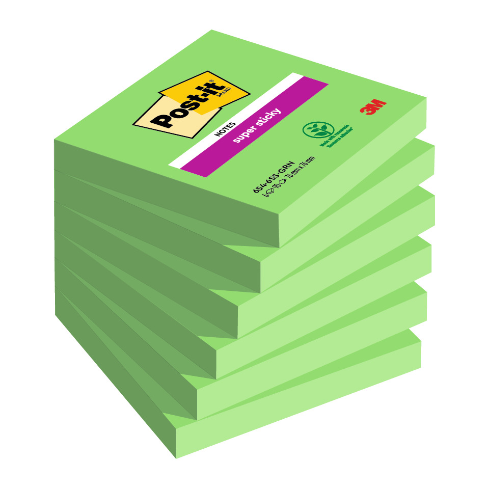Post-it, Notizblock, Sticky Notes, Grün, Packung