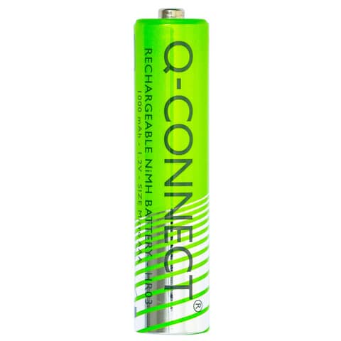 Batterie Akku, HR03/AAA/Micro, NiMH 1000mAh, 2 Stück Q-CONNECT KF15164