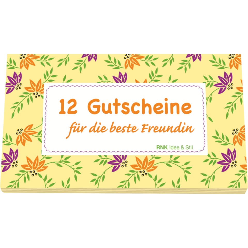 Gutschein, 12 Stück, Geschenkkarte, Frauenfreundin, DNV optional