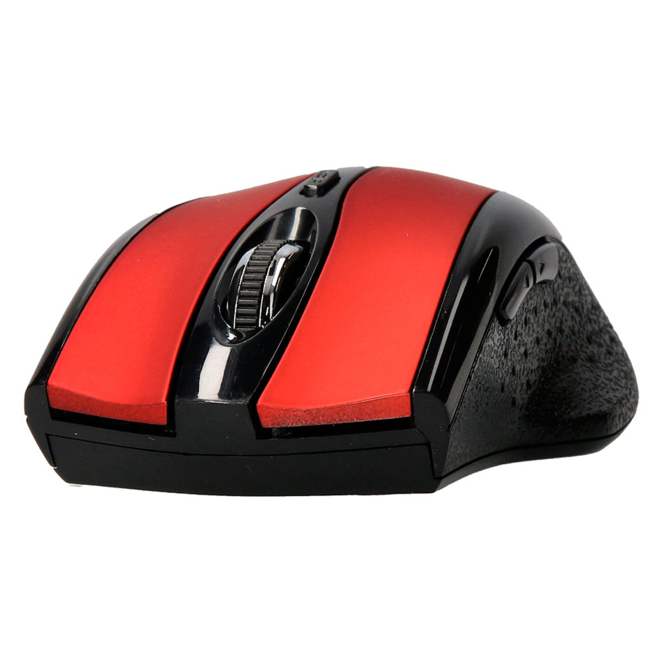 Computermaus, Kabellose Maus, Rote Maus, Ergonomische Form, Scrollrad