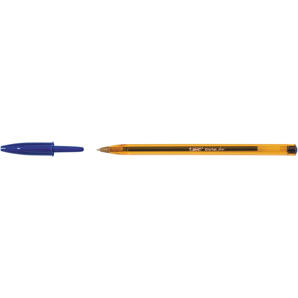 Kugelschreiber, Klartextmine, Gelbstift, Kunststoffkappe, Schreibgerät