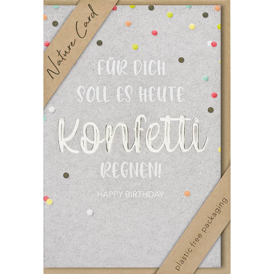 Kartenkarte, Glitzerkonfetti, Geburtstag, Kartenmotiv, Kartenverpackung