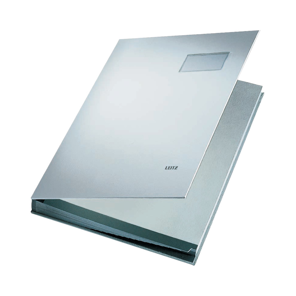 Unterschriftsmappe, 20 Fächer, Überzug PP, grau LEITZ 5700-00-85