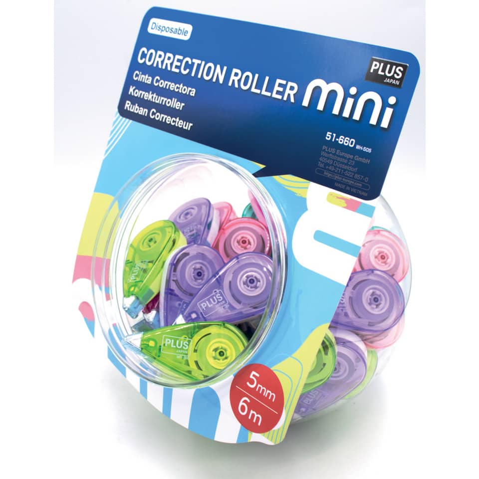Korrekturrollen, Mini-Format, Klebebandrollen, Korrekturband, 5 mm