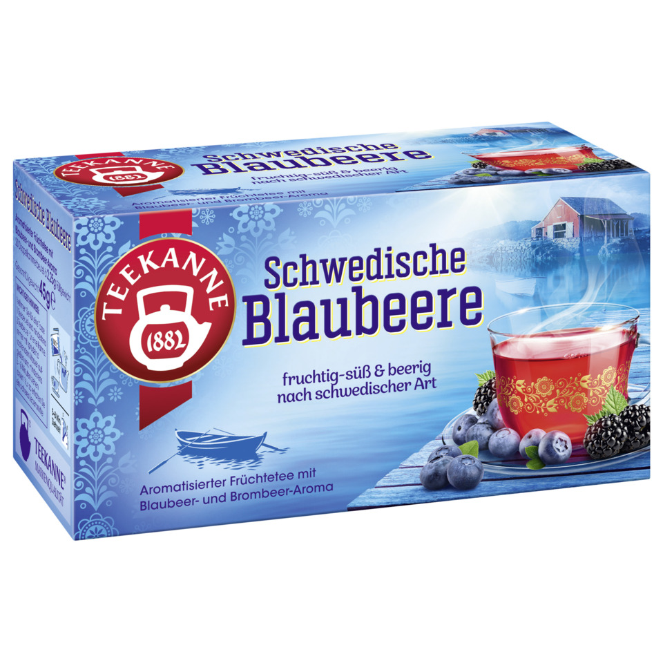 Schwedische Blaubeere, Früchtetee, Aromatisierter Tee, Blaubeeren, Brombeer-Aroma