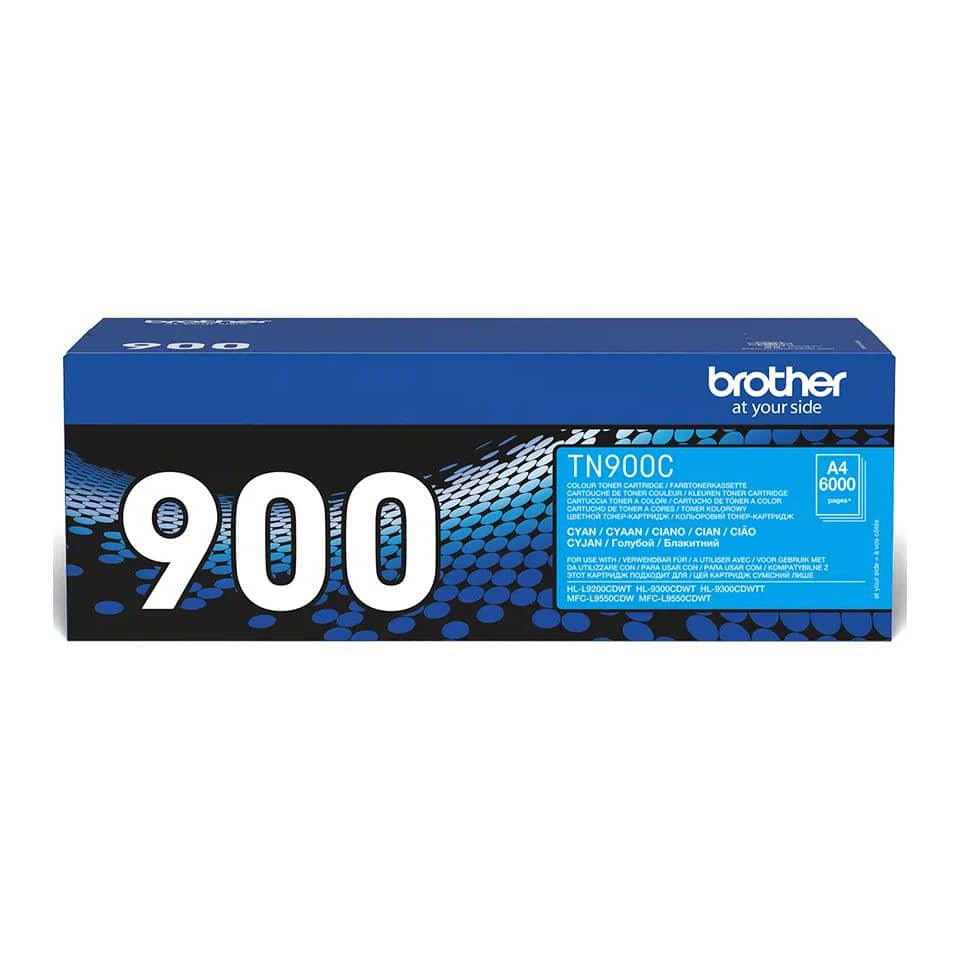 Toner, Cyan, TN900C, A4 6000 Seiten, Brother Verpackung