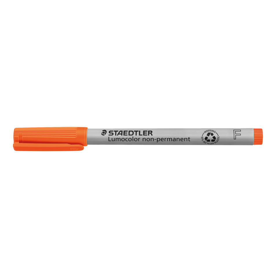 Marker, Permanent marker, Orangene Kappe, Staedtler, Lumocolor