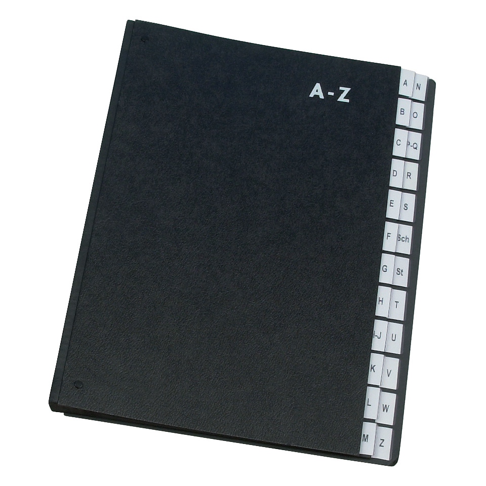 A-Z Buch, Alphabet-Ordner, Ordner, Aktenordner, Kartenreiter