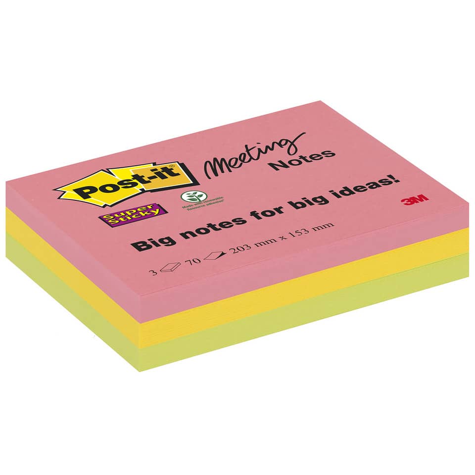 Post-it Notizblock, Notizblock, Sticky Notes, Klebefläche, große Notizen