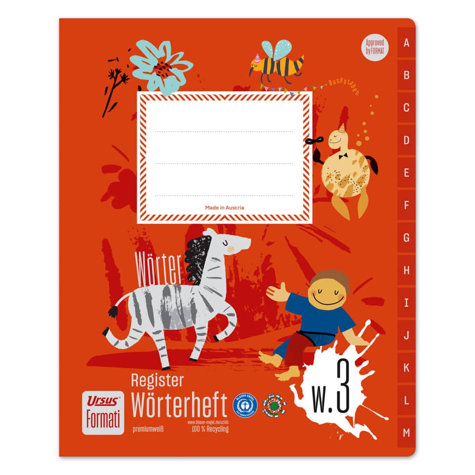 orange, kinder, notizheft, worterbuch, wörterbuch
