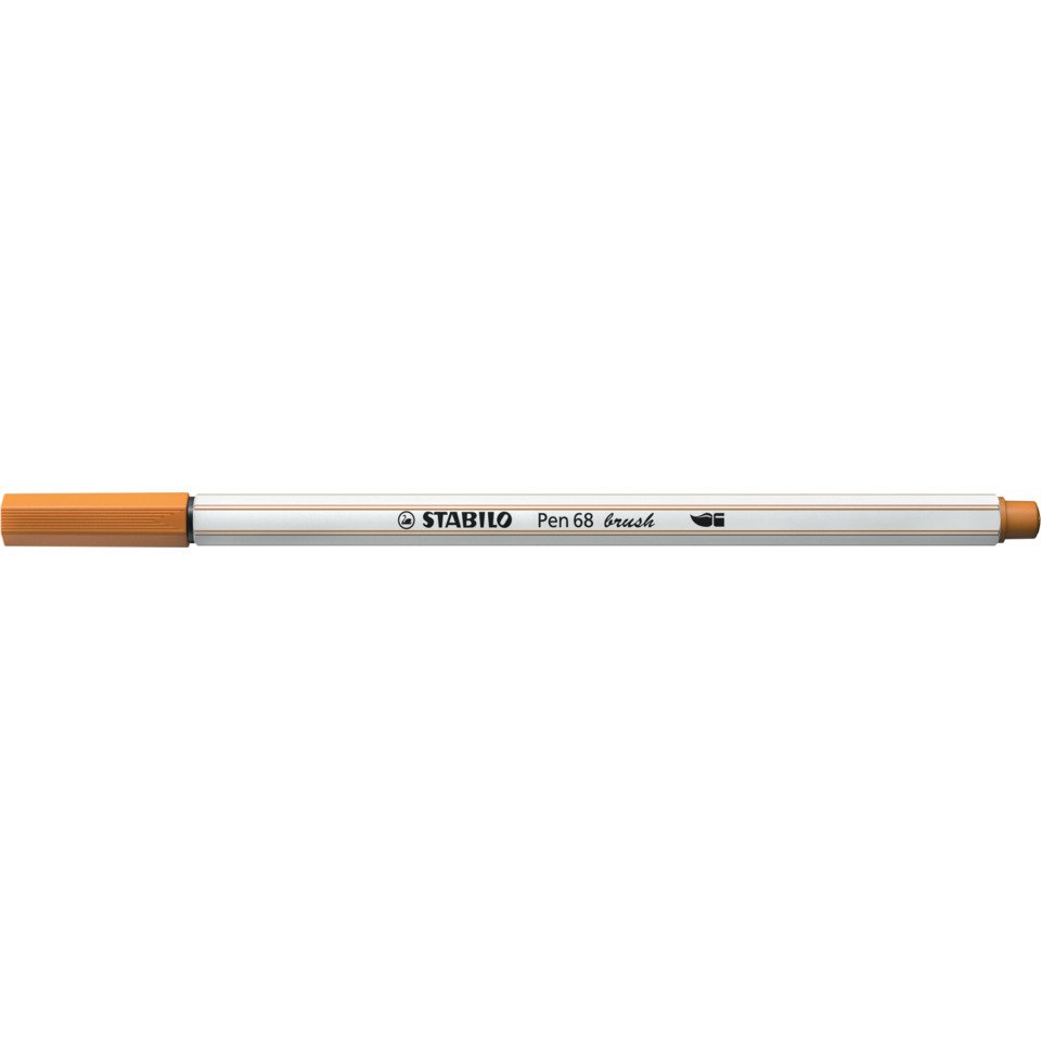 Stabilo Stift, Permanentmarker, Orangene Kappe, Pinselstift, Metallkörper, Stabilo, Stift, Orange Kappe, Marker, Schaft