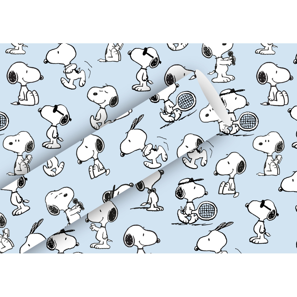  Snoopy Muster,  Baumwollstoff,  Cartoon-Design,  Blaues Hintergrund,  Stoffmuster