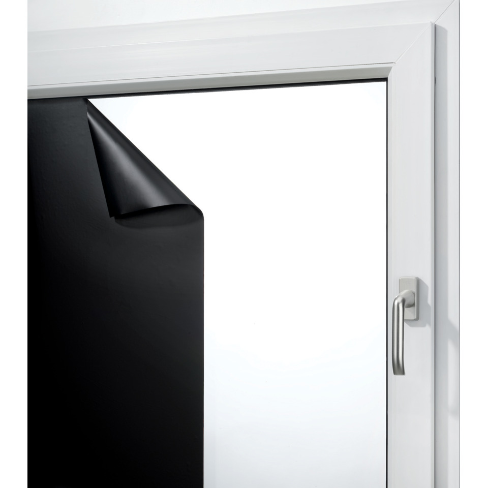 Fenster, weißer Rahmen, Glasdach, Griff, schwarze Folie
