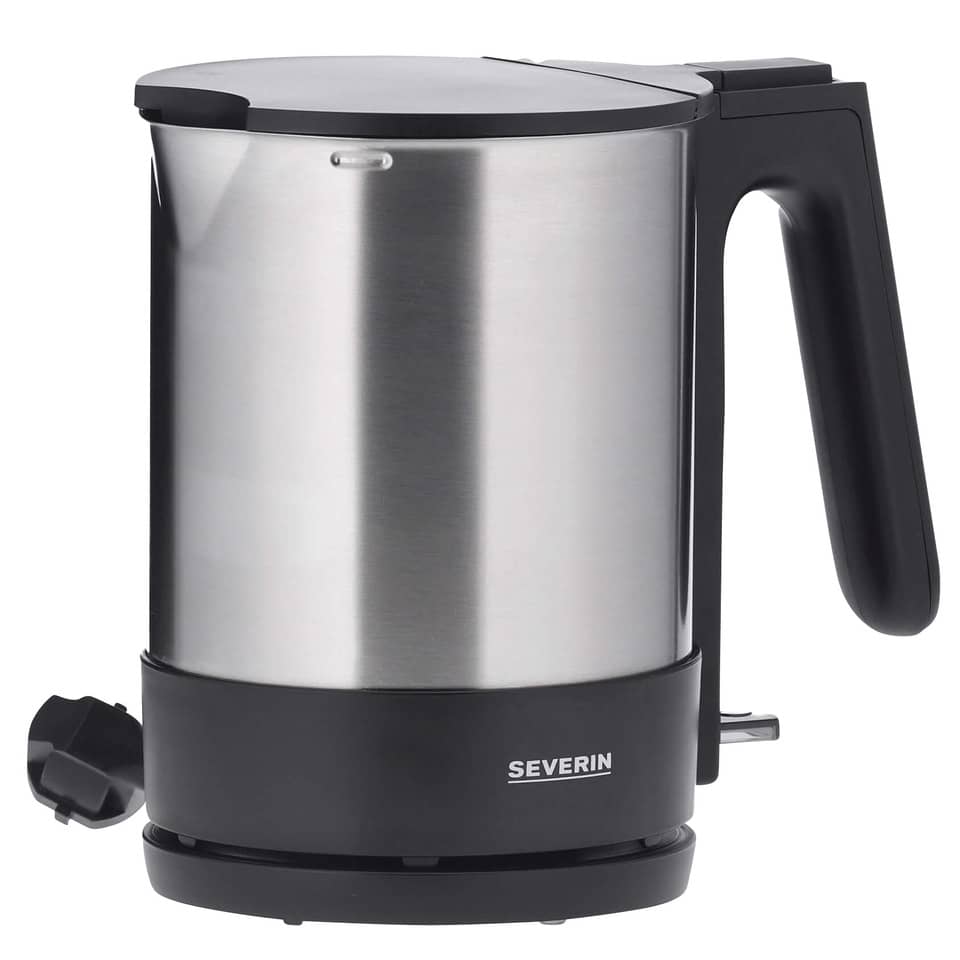Elektrischer Wasserkocher, Stainless Steel, Schwarz, Kabelgebunden, Severin