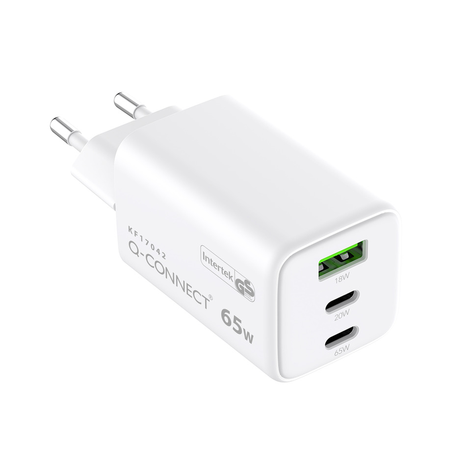 USB-Ladeadapter, Wandladegerät, Mehrfachladegerät, 60W, QC/USB-C, 20W/18W/65W