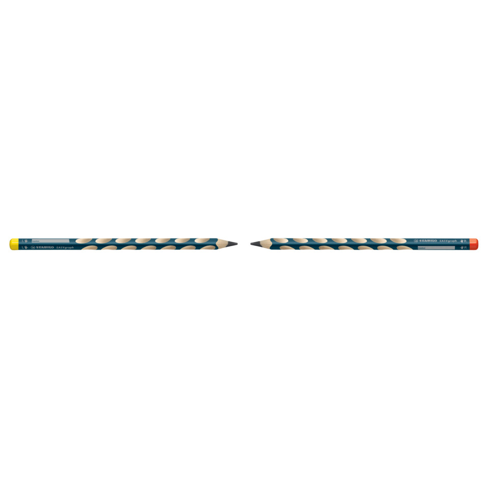 Bleistift, Bleistift, blau, gelb Spitze, gemustert