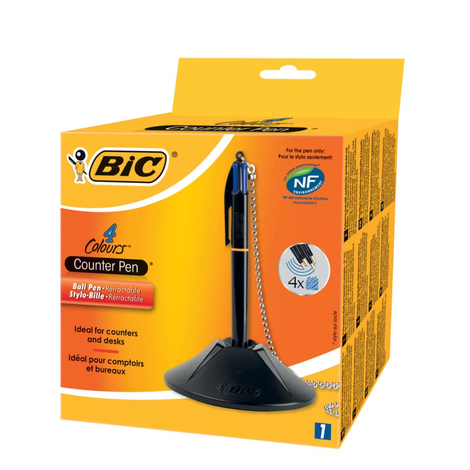BIC, Kugelschreiber, 4 Farben, Kugelstift, Ständer