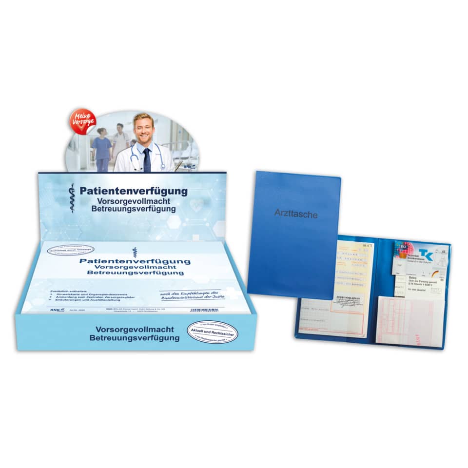 patientenverfügung, betreuungsverfügung, vorsorgevollmacht, ärztetasche, urkundenmappe