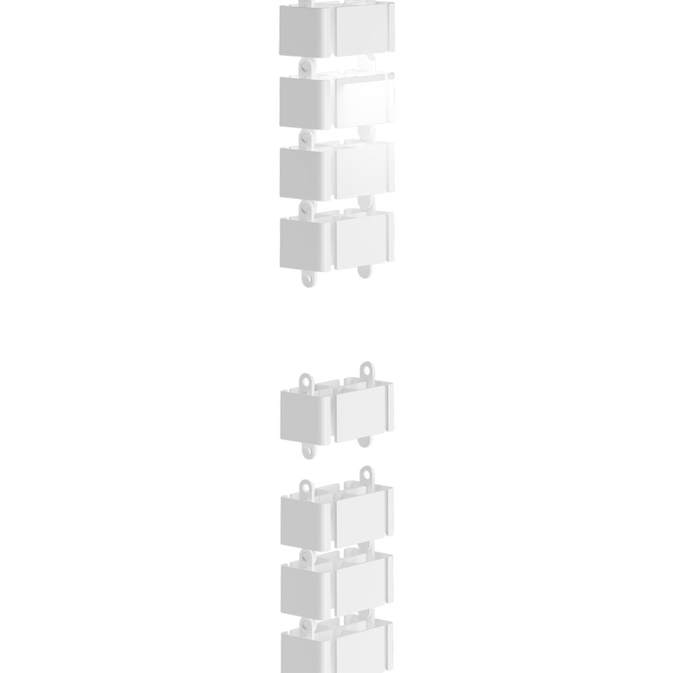 modularer Rail, Stacking-Blöcke, weiße Fliesen, Klemm Clips, Konstruktionsschiene