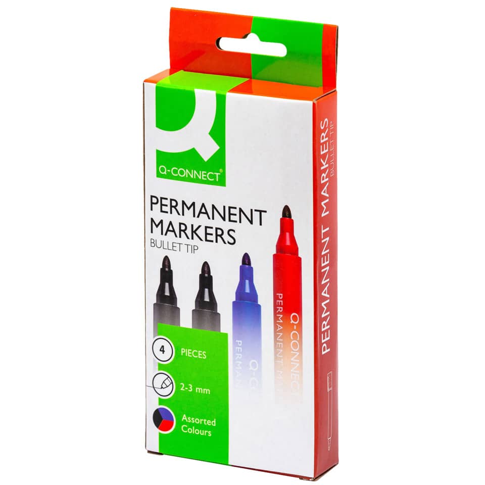 Permanentmarker, Punktspitze, verschiedene Farben, 4 Stück, 2-3 mm
