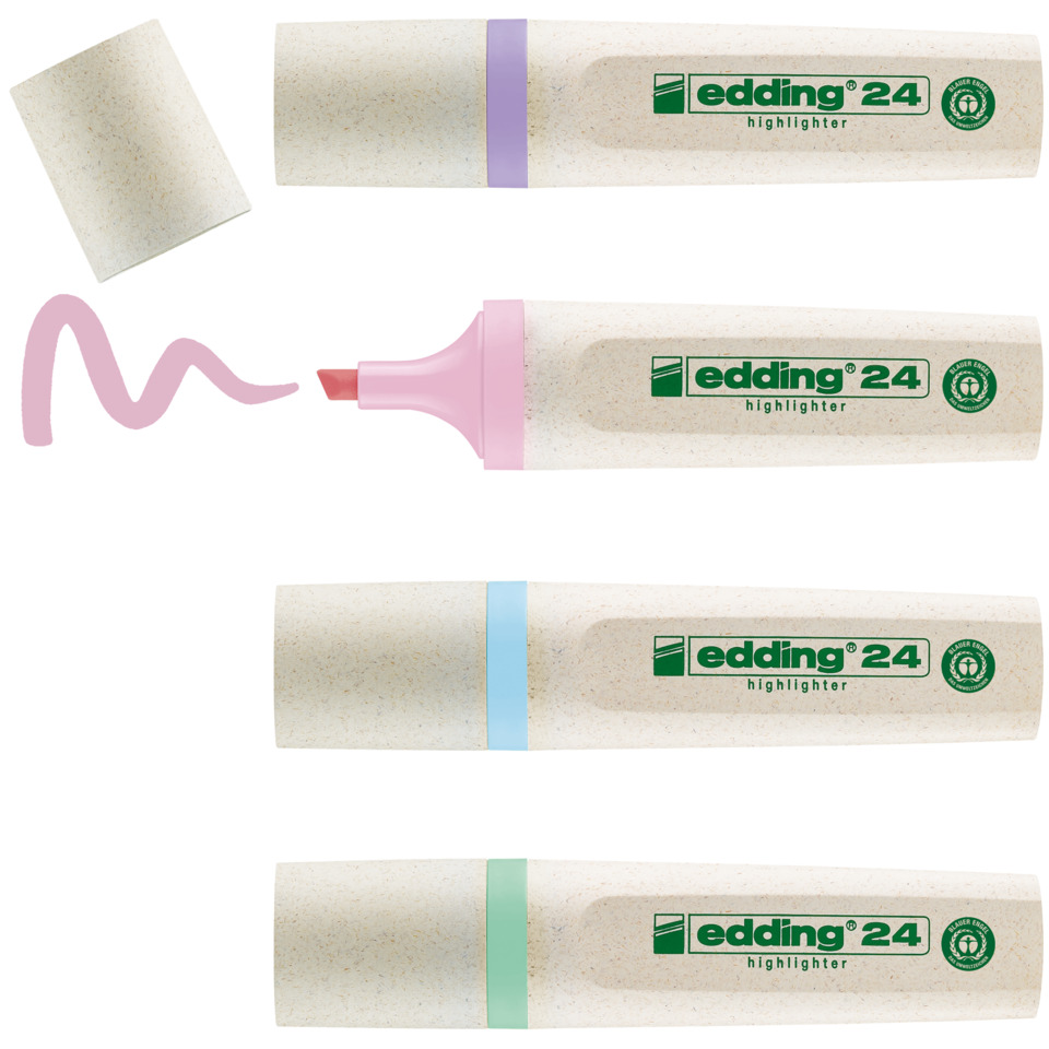 highlighter, barreled, soft-pink, colorful, crayon-like