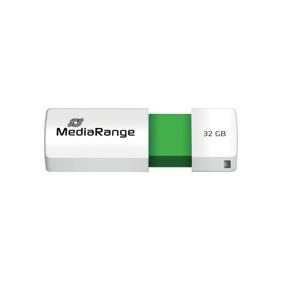 USB-Stick, Medien Speicher, 32 GB, Flash-Speicher, Weiß/Grün