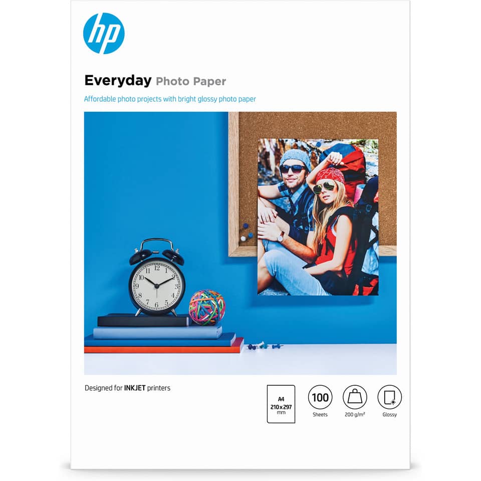 Fotopapier, A4-Papier, glänzend, für Tintenstrahldrucker, 100 Blatt