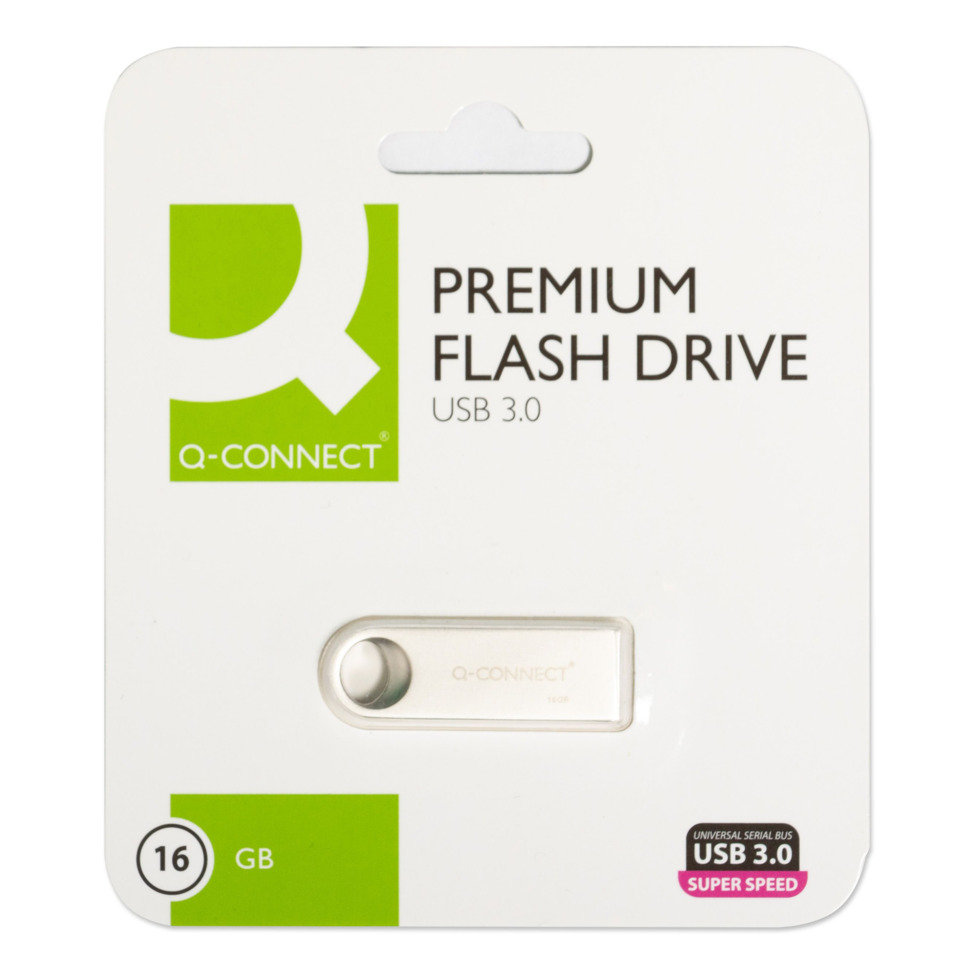 USB-Stick, 8 GB, USB 3.0, Metall, grünes Logo